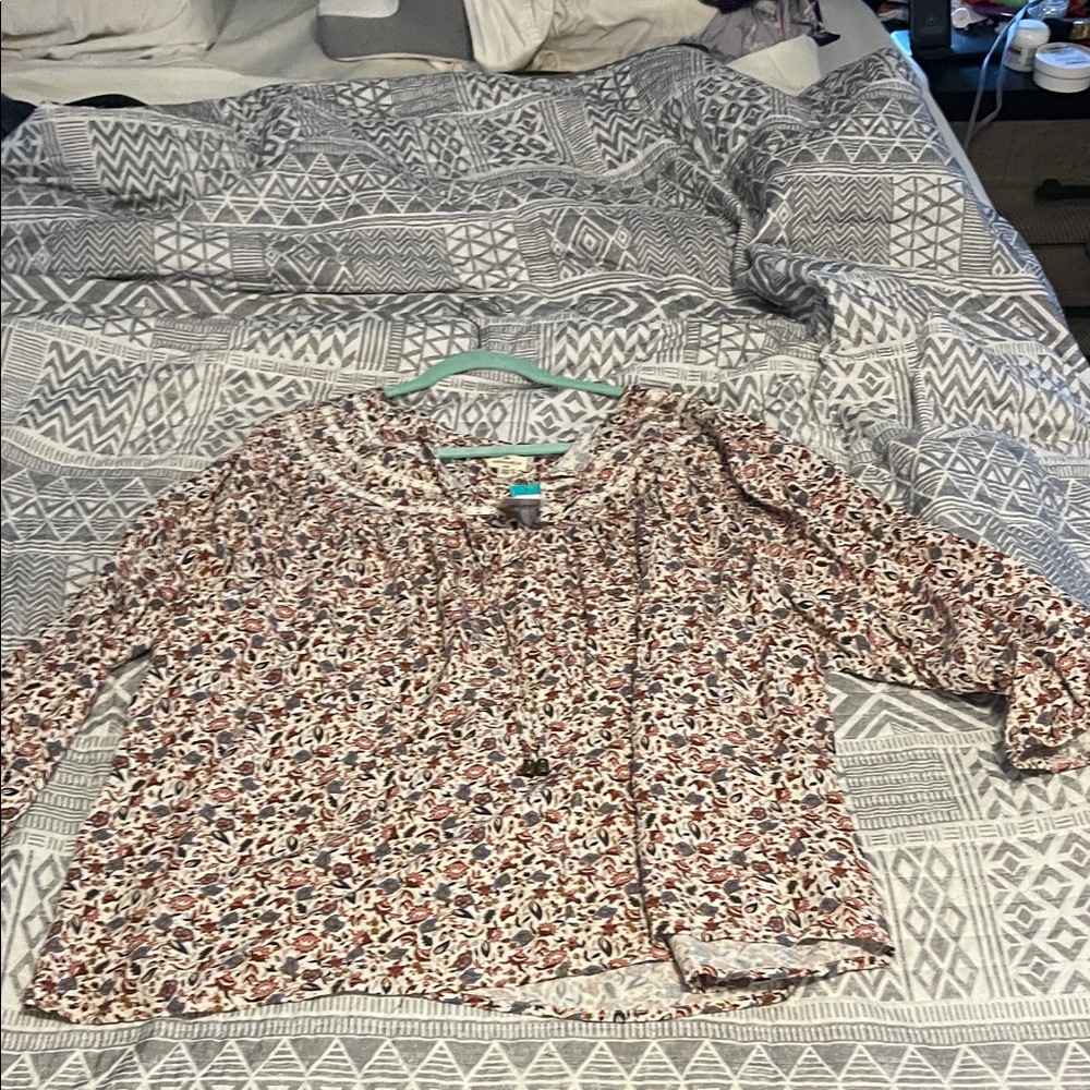 Floral Print Women's Blouse